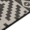 Tapis à tissage plat d'extérieur 80x250 cm Rayures noires
