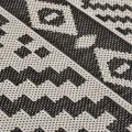 Tapis à tissage plat d'extérieur 80x250 cm Rayures noires