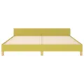 Cadre de lit sans matelas vert 180x200 cm tissu