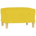 Repose-pied Jaune clair 60x50x41 cm Tissu
