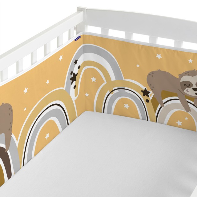 Wiegbeschermer HappyFriday Moshi Moshi Sleepy sloth Multicolour 210 x