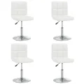 Chaises à manger lot de 4 blanc similicuir