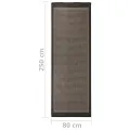 Tapis à tissage plat d'extérieur 80x250 cm Marron foncé