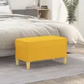 Banc Jaune clair 70x35x41 cm Tissu