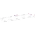 Étagère murale rectangulaire massif acacia bordure assortie