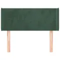 Tête de lit avec oreilles Vert foncé 93x16x78/88 cm Velours