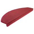 Tapis d'escalier 10 pcs 65x24x4 cm Rouge bordeaux