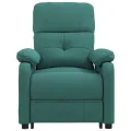Fauteuil inclinable électrique Vert foncé Tissu