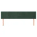 Tête de lit avec oreilles Vert foncé 183x16x78/88 cm Velours