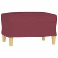 Ensemble de canapés 4 pcs avec coussins Rouge bordeaux Tissu