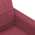 Ensemble de canapés 4 pcs avec coussins Rouge bordeaux Tissu