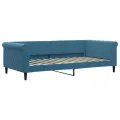 Lit de repos sans matelas bleu 100x200 cm velours