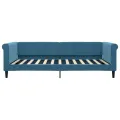 Lit de repos sans matelas bleu 100x200 cm velours