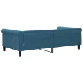 Lit de repos sans matelas bleu 100x200 cm velours