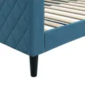 Lit de repos sans matelas bleu 100x200 cm velours