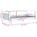 Lit de repos sans matelas bleu 100x200 cm velours
