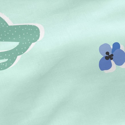 Drap housse HappyFriday MOSHI MOSHI Multicouleur Vert clair 60 x 120 x 2