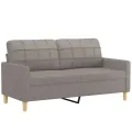 Ensemble de canapés 3 pcs avec coussins Taupe Tissu
