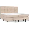 cadre de lit avec matelas Cappuccino 200x200 cm