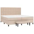 cadre de lit avec matelas Cappuccino 200x200 cm