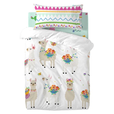 Dekbedovertrek set HappyFriday Moshi Moshi Cute Llamas Multicolour Wie