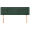 Tête de lit avec oreilles Vert foncé 147x16x78/88 cm Velours