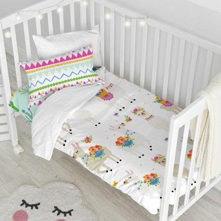 Bettbezug-Set HappyFriday Moshi Moshi Cute Llamas Bunt Babybettchen 2