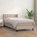 cadre de lit avec matelas Cappuccino 90x190 cm