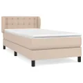 cadre de lit avec matelas Cappuccino 90x190 cm