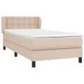 cadre de lit avec matelas Cappuccino 90x190 cm