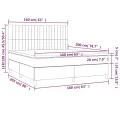 cadre de lit et matelas Vert foncé 160x200cm Velours