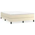 Cadre de lit sans matelas crème 140x200 cm similicuir