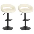 Tabourets de bar lot de 2 crème velours