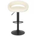 Tabourets de bar lot de 2 crème velours