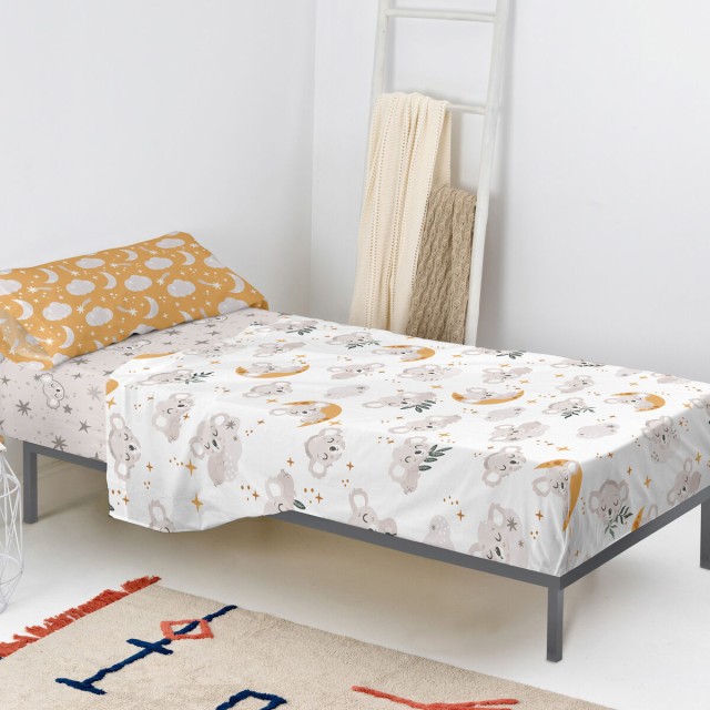 Set di Lenzuola HappyFriday Moshi Moshi Baby koala Multicolore Singolo