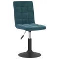 Chaises pivotantes à manger lot de 2 bleu velours