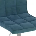 Chaises pivotantes à manger lot de 2 bleu velours
