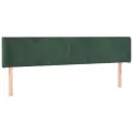 Tête de lit à LED Vert foncé 163x16x78/88 cm Velours