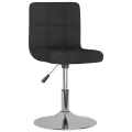Chaises pivotantes à manger lot de 4 Noir Tissu
