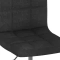 Chaises pivotantes à manger lot de 4 Noir Tissu