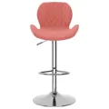 Tabourets de bar lot de 2 rose velours