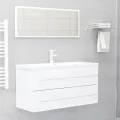 Armoire d'évier Blanc 100x38,5x48 cm Bois d’ingénierie