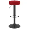 Tabourets de bar lot de 2 rouge bordeaux velours