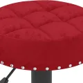 Tabourets de bar lot de 2 rouge bordeaux velours