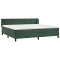 cadre de lit et matelas Vert foncé 200x200cm Velours