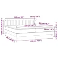 cadre de lit et matelas Vert foncé 200x200cm Velours