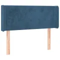 Tête de lit à LED Bleu foncé 83x16x78/88 cm Velours
