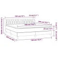 cadre de lit et matelas Vert foncé 180x200cm Velours