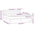 cadre de lit et matelas Vert foncé 160x200cm Velours