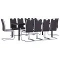 Ensemble de salle à manger 11 pcs Similicuir Marron